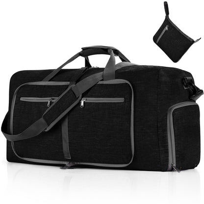 Phenas 115L/85L/65L Large Duffle Bag, Foldable Travel Gym Bag with Shoe Compartment, Lightweight Water Repellent Tear Resistant for Camping, Weekender, Overnight Travel