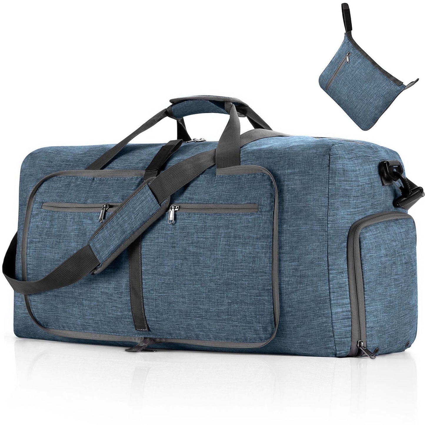 URSOFINE 115L/85L/65L Large Duffle Bag, Foldable Travel Gym Bag with Shoe Compartment, Lightweight Water Repellent Tear Resistant for Camping, Weekender, Overnight Travel