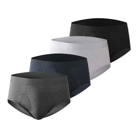 Phenas Men's Underwear Briefs Pack, Full Rise Briefs, Stretch Cotton Underwear, Classic, 4-Pack