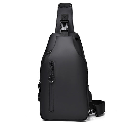 Phenas Mens Sling Bag, Waterproof Sling Bag with USB Charging Port Casual Daypack Chest Crossbody Bag
