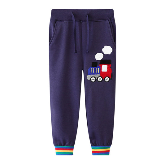 Phenas Toddler Boy's Pull on Sweatpants Kids Sport Jogger Cotton Casual Active Playwear Sweats Pants