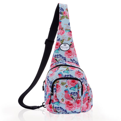 HAWEE Crossbody Sling Bags for Women, Small Sling Shoulder Backpack with Convertable Strap Fashionable Travel Chest Pack for Trip Sports Work