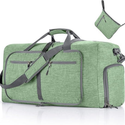URSOFINE 115L/85L/65L Large Duffle Bag, Foldable Travel Gym Bag with Shoe Compartment, Lightweight Water Repellent Tear Resistant for Camping, Weekender, Overnight Travel