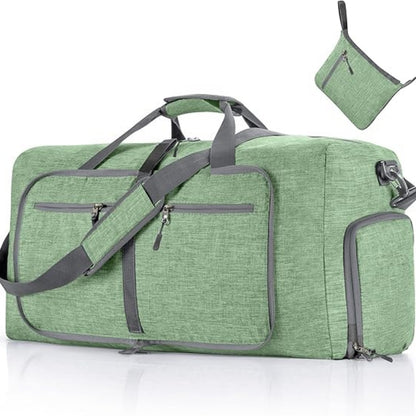 URSOFINE 115L/85L/65L Large Duffle Bag, Foldable Travel Gym Bag with Shoe Compartment, Lightweight Water Repellent Tear Resistant for Camping, Weekender, Overnight Travel
