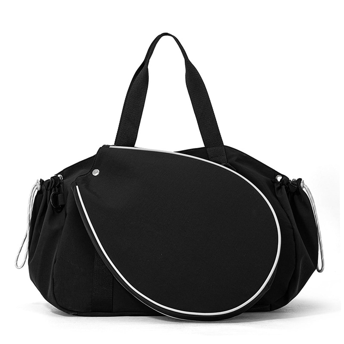 URSOFINE Detachable Tennis Racket Sports Duffel Bag, Water Resistant Lightweight Nylon Multi Compartment Gym Shoulder Handbag with Racket Hook for Tennis Training Travel Daily Use