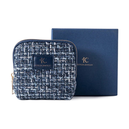 URSOFINE Mini Travel Jewelry Bag, Small Travel Jewelry Case, Portable Leather Jewelry Pouches for Storage, Necklaces, Earrings, Rings, Bracelets Organizer, Christmas Gifts for Women Girls