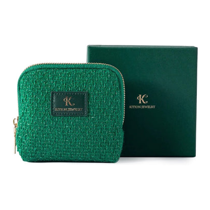 URSOFINE Mini Travel Jewelry Bag, Small Travel Jewelry Case, Portable Leather Jewelry Pouches for Storage, Necklaces, Earrings, Rings, Bracelets Organizer, Christmas Gifts for Women Girls