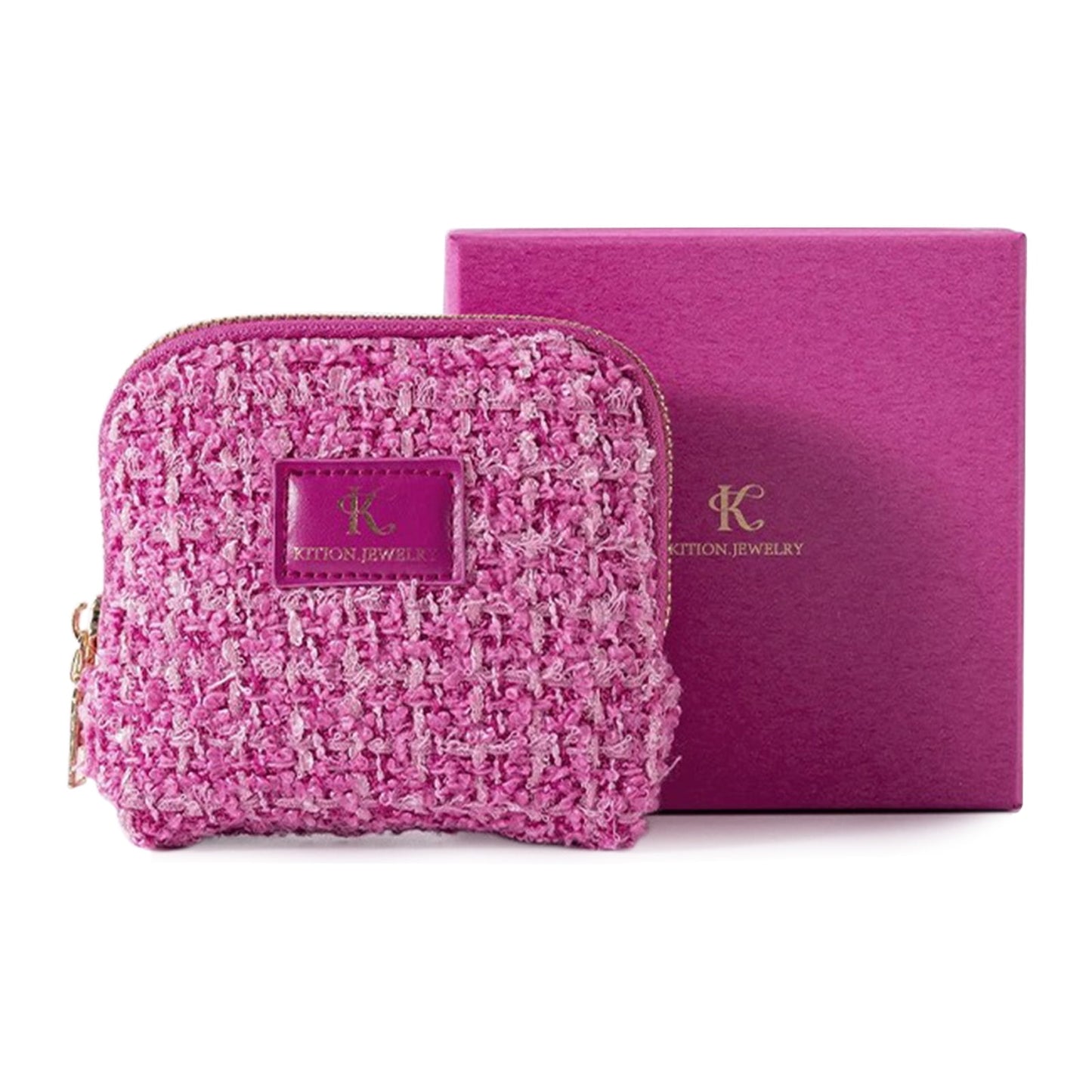 URSOFINE Mini Travel Jewelry Bag, Small Travel Jewelry Case, Portable Leather Jewelry Pouches for Storage, Necklaces, Earrings, Rings, Bracelets Organizer, Christmas Gifts for Women Girls