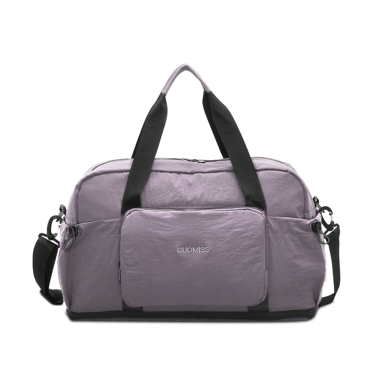URSOFINE Nylon Duffle Bag, Lightweight Foldable Expandable Gym Bag with Wet Pocket & Luggage Sleeve, Large Capacity Carry On Travel Bag for Men Women, Ideal for Fitness Camping Weekend Getaways Green