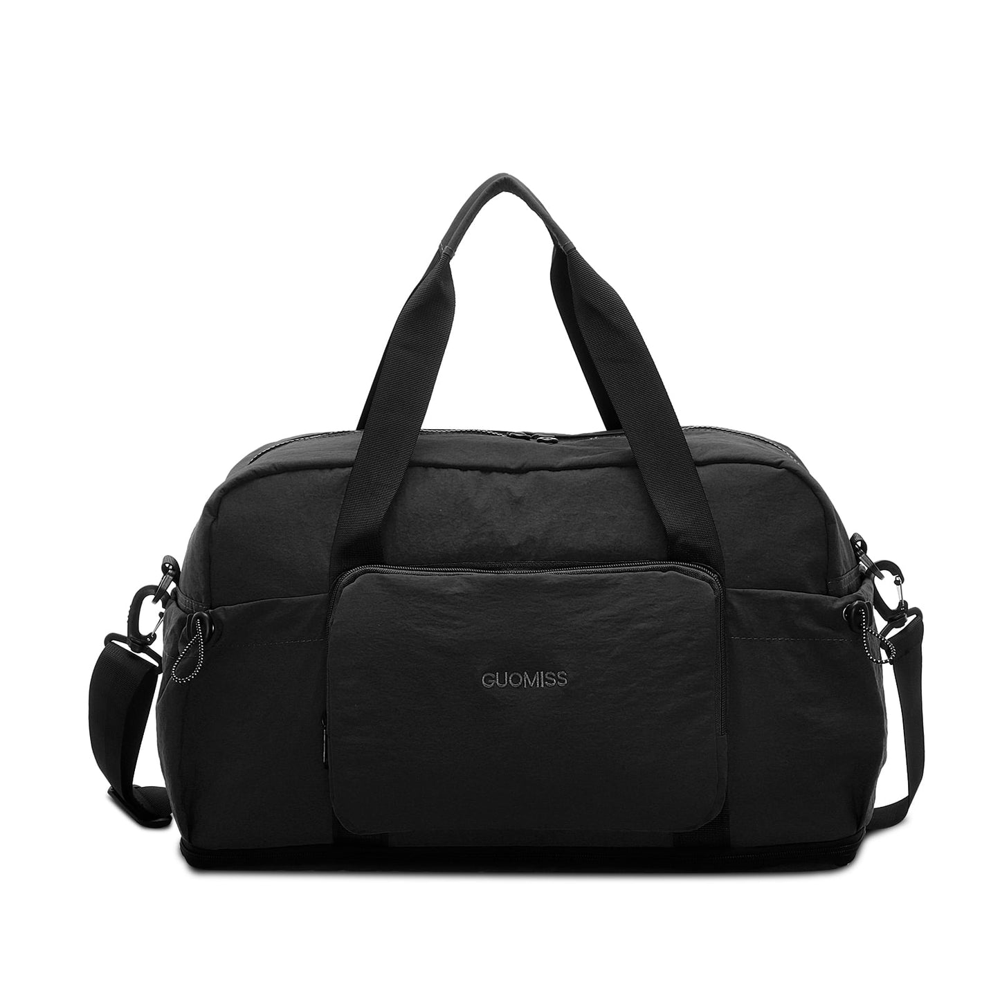 URSOFINE Nylon Duffle Bag, Lightweight Foldable Expandable Gym Bag with Wet Pocket & Luggage Sleeve, Large Capacity Carry On Travel Bag for Men Women, Ideal for Fitness Camping Weekend Getaways Gray