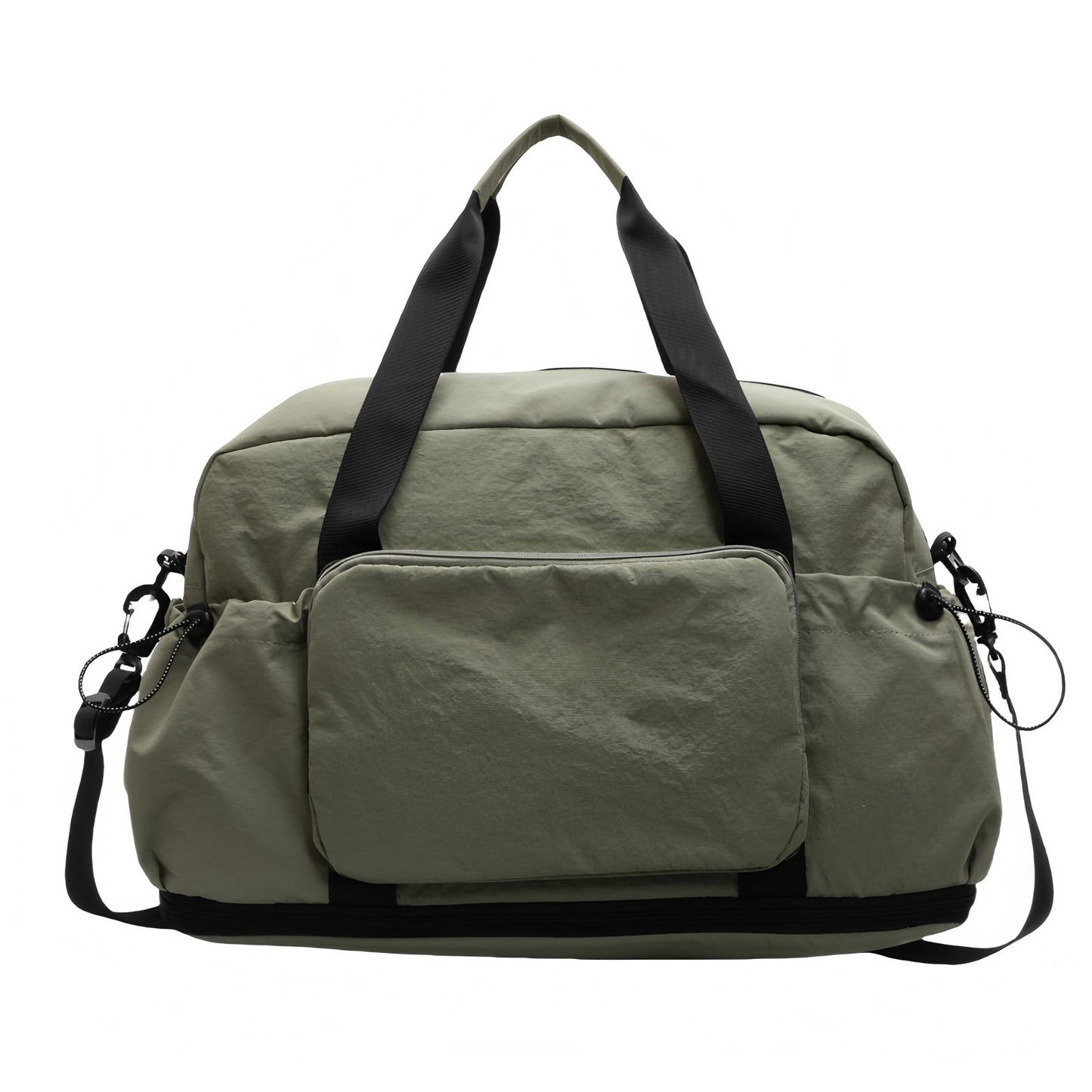 URSOFINE Nylon Duffle Bag Lightweight - Foldable & Expandable Sport Gym Bag with Wet Pocket & Luggage Sleeve - Large Capacity Carry-On Bag for Men Women Travel Fitness Camping Weekend Getaways Green