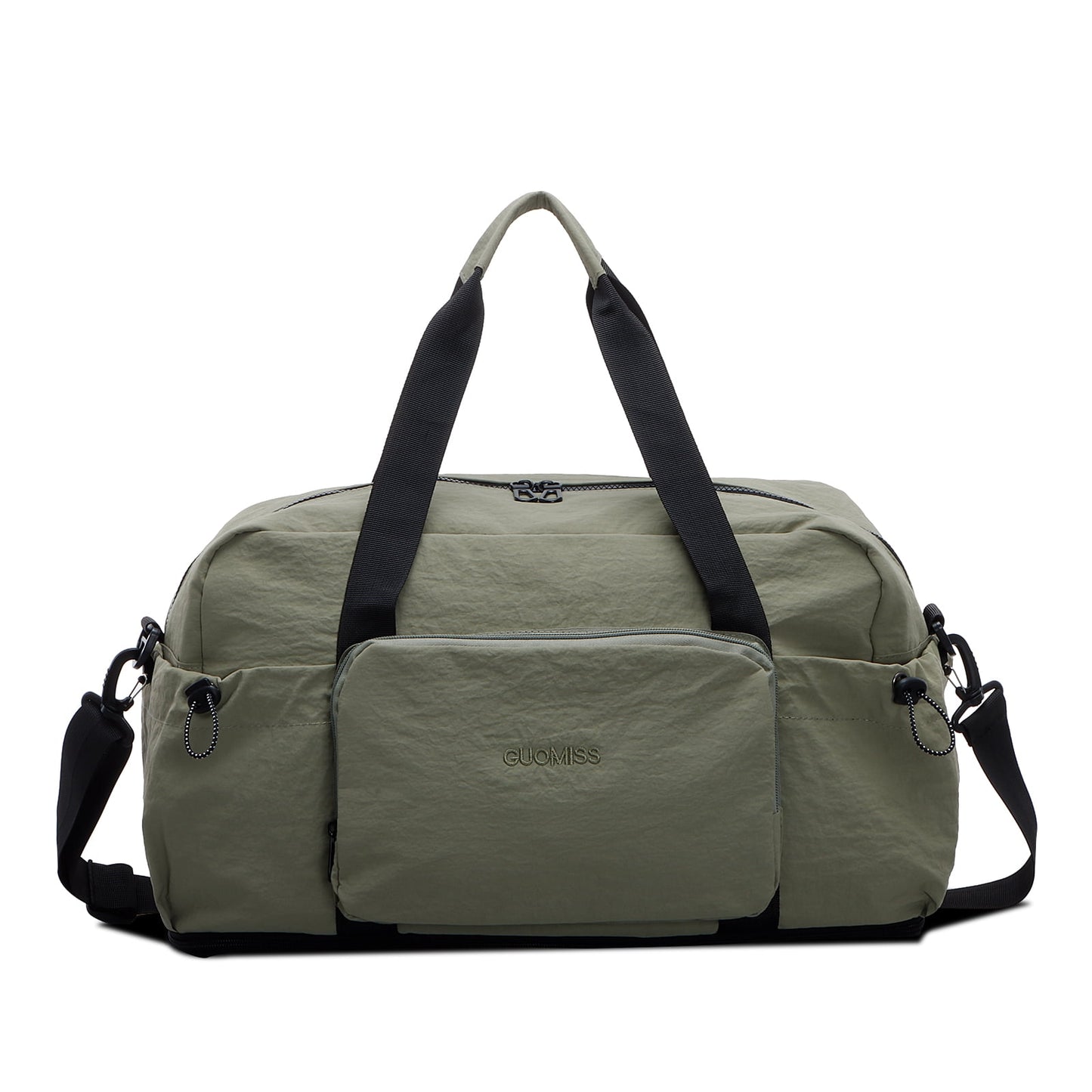 URSOFINE Nylon Duffle Bag, Lightweight Foldable Expandable Gym Bag with Wet Pocket & Luggage Sleeve, Large Capacity Carry On Travel Bag for Men Women, Ideal for Fitness Camping Weekend Getaways Gray