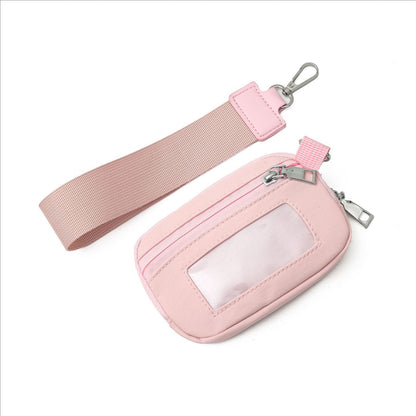 URSOFINE Nylon Wallet with Wrist strap for Women, Small Wristlet Zip Around Pouch Bag with ID Window, Coin Purse,Lipstick Slot , Credit Card Holder for Travel Shopping Daily