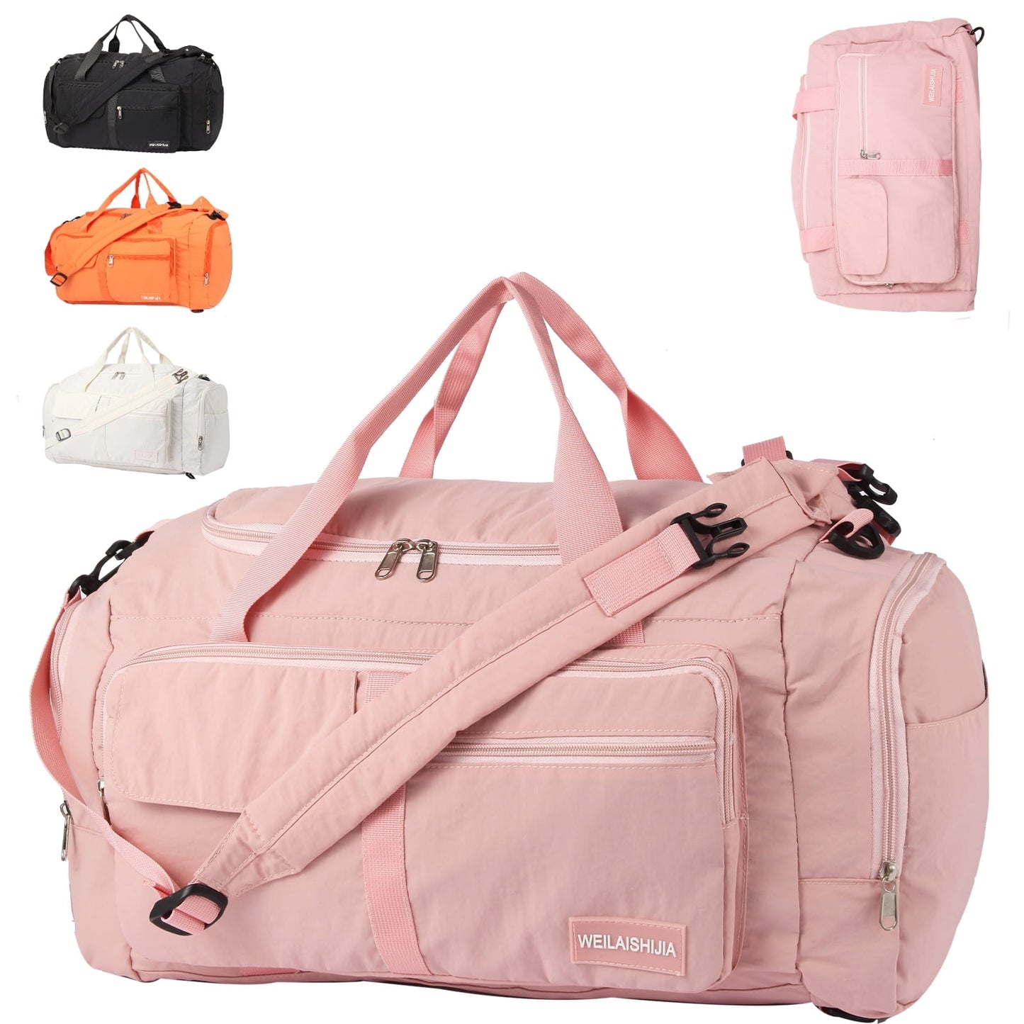 URSOFINE Sports Bag & Travel Bag Foldable, 30L Waterproof Gym Bag With Shoe Compartment For Women & Men, Hand Luggage Bag, Weekender Travelite For Gym Sports Training Bag Travel