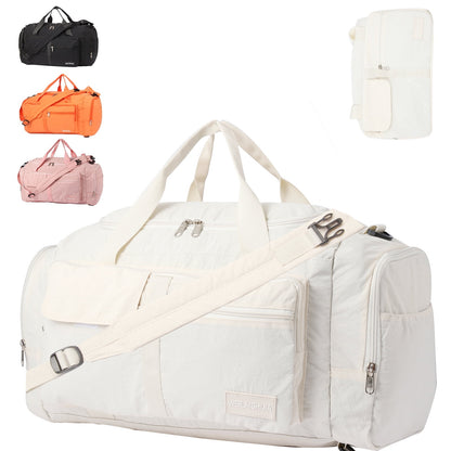 URSOFINE Sports Bag & Travel Bag Foldable, 30L Waterproof Gym Bag With Shoe Compartment For Women & Men, Hand Luggage Bag, Weekender Travelite For Gym Sports Training Bag Travel