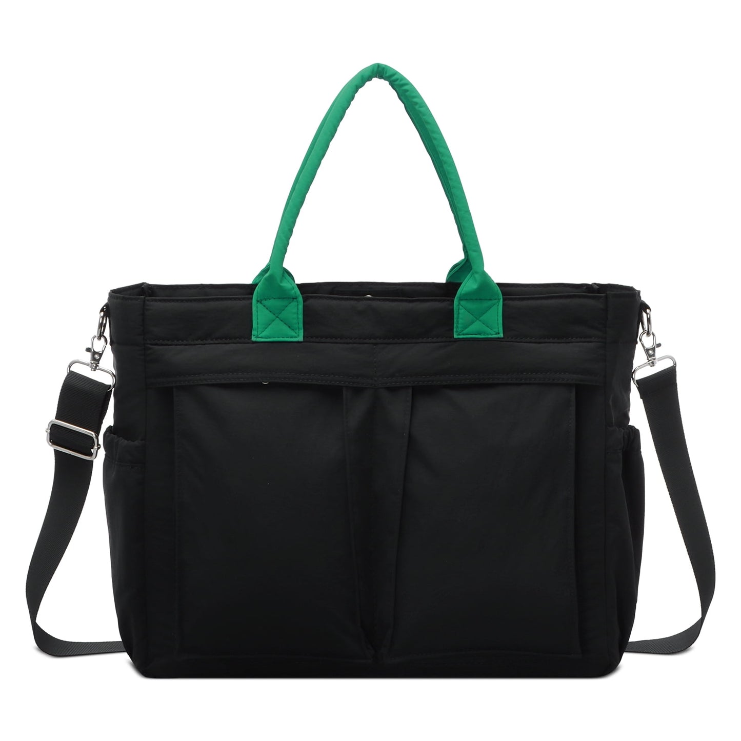 URSOFINE Tote Bag for Women, Lightweight Crossbody Tote Handbag with Dry Pocket, Nylon Shoulder Bag with Detachable Shoulder Strap for Work, Travel, Daily Use