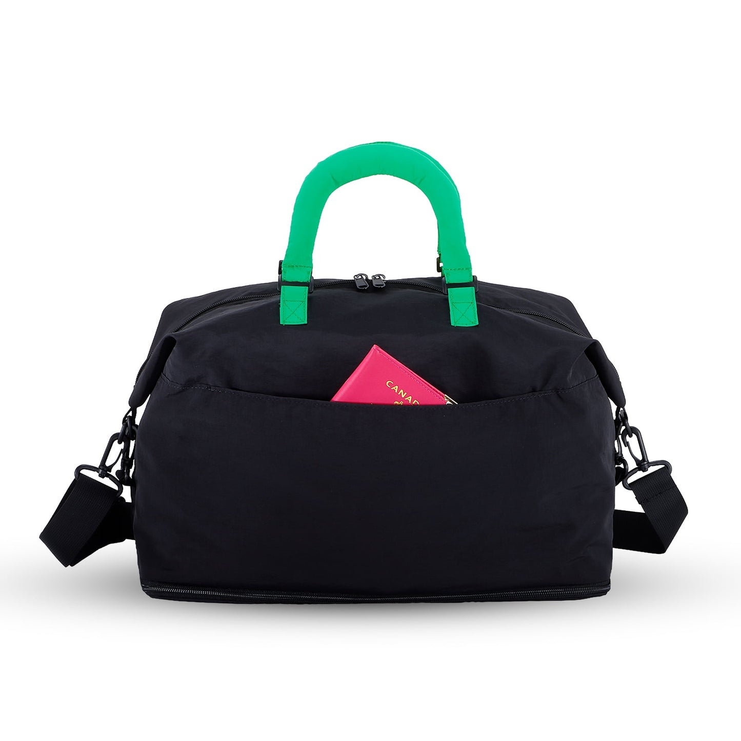 URSOFINE Travel Duffle Bag, Large Capacity Expandable Weekender Bag with Luggage Sleeve, Waterproof Nylon Overnight Bag for Women Men, Gym Bag Hospital Bag with Laptop Pocket