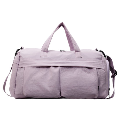 URSOFINE Travel Duffle Bag with Shoes Compartment, Overnight Weekender Bag with Wet Pocket, Small Gym Bag for Women and Men, Luggage Bag with Trolley Sleeve for Airplane