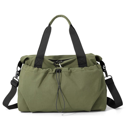 URSOFINE Unisex Crossbody Duffel Bag, Water Resistant Gym Bag with Wet Pocket, Lightweight Daily Commuter & Weekend Travel Handbag for Men Women, Green