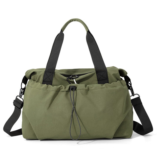 URSOFINE Unisex Crossbody Duffel Bag, Water Resistant Gym Bag with Wet Pocket, Lightweight Daily Commuter & Weekend Travel Handbag for Men Women, Green