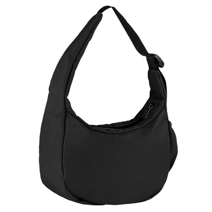 URSOFINE Women Crescent Crossbody Bag Lightweight Hobo Shoulder Bag, Multi Pocket Adjustable Strap Sling Bag, Bohemian Casual Handbag Purse for Daily Shopping Travel Gift,Purple
