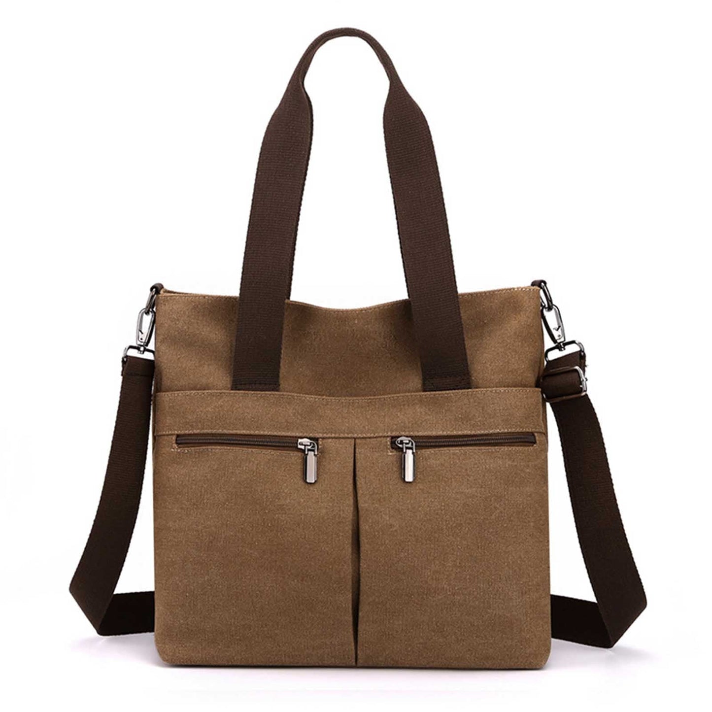 URSOFINE Women's Handbag Canvas Tote Bag Stylish Ladies Purse Lightweight Crossbody with Multi-Pocket & Adjustable Strap Durable Hobo Bags for Work Travel College Shopping Commuting Everyday Use