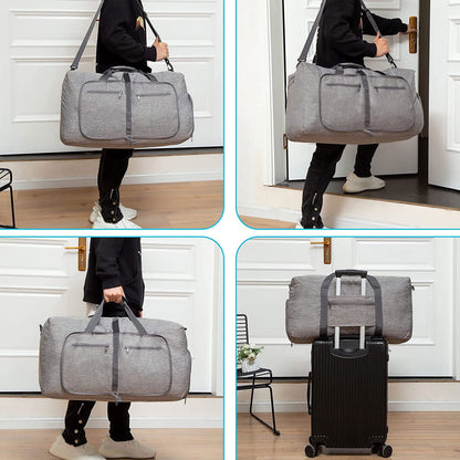 Phenas 115L/85L/65L Large Duffle Bag, Foldable Travel Gym Bag with Shoe Compartment, Lightweight Water Repellent Tear Resistant for Camping, Weekender, Overnight Travel