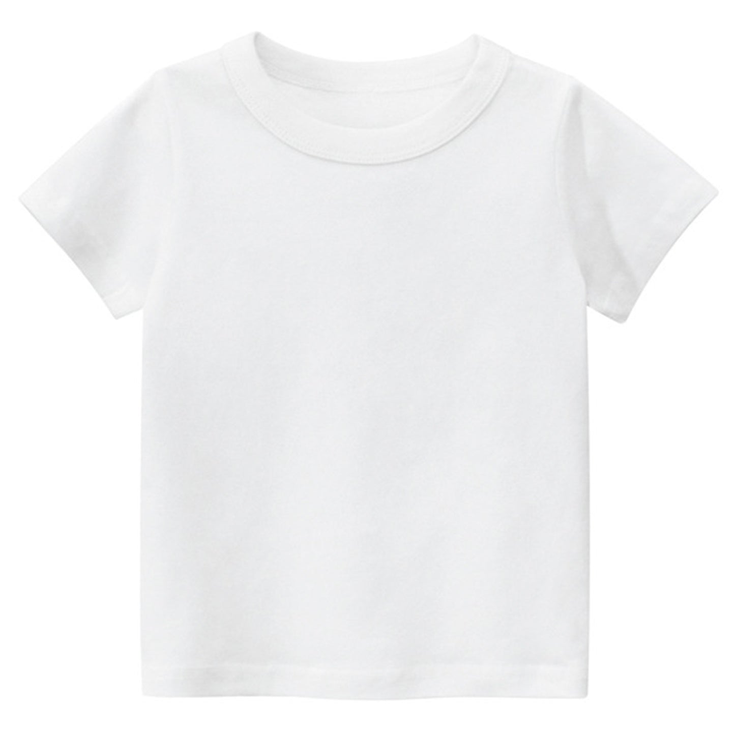 CHOYURME CHONYURM 7 Pack Toddler Boys Solid Short-Sleeve Tee Shirts 100% Cotton Crew Neck T-Shirt for Boys Girls Size 2-7T