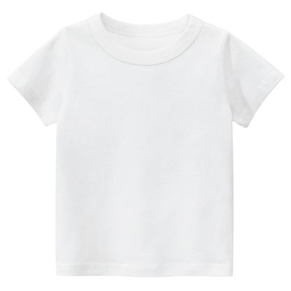 CHOYURME CHONYURM 7 Pack Toddler Boys Solid Short-Sleeve Tee Shirts 100% Cotton Crew Neck T-Shirt for Boys Girls Size 2-7T