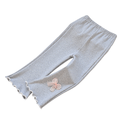 HuaAngel 4 Pack Girls' Cotton Pants Basic Versatile Pants Sizes 2-7Years
