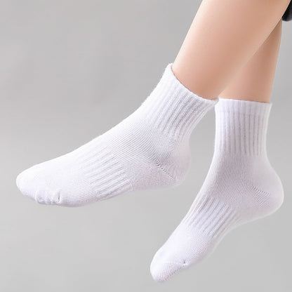 HAWEE 5/10/15 Pairs Kids Socks for Boys Girls 3-15 Years Toddler Crew Socks Multipack Athletic Socks, White
