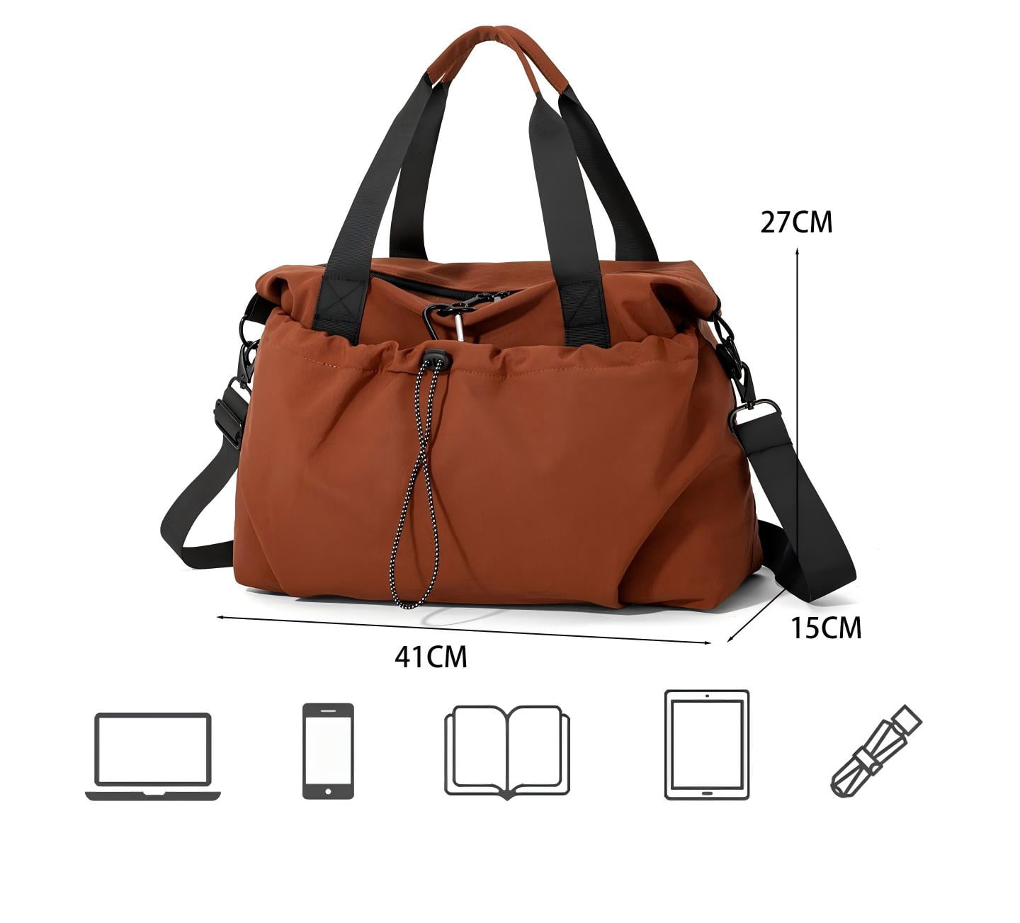 URSOFINE Unisex Crossbody Duffel Bag, Water Resistant Gym Bag with Wet Pocket, Lightweight Daily Commuter & Weekend Travel Handbag for Men Women, Green