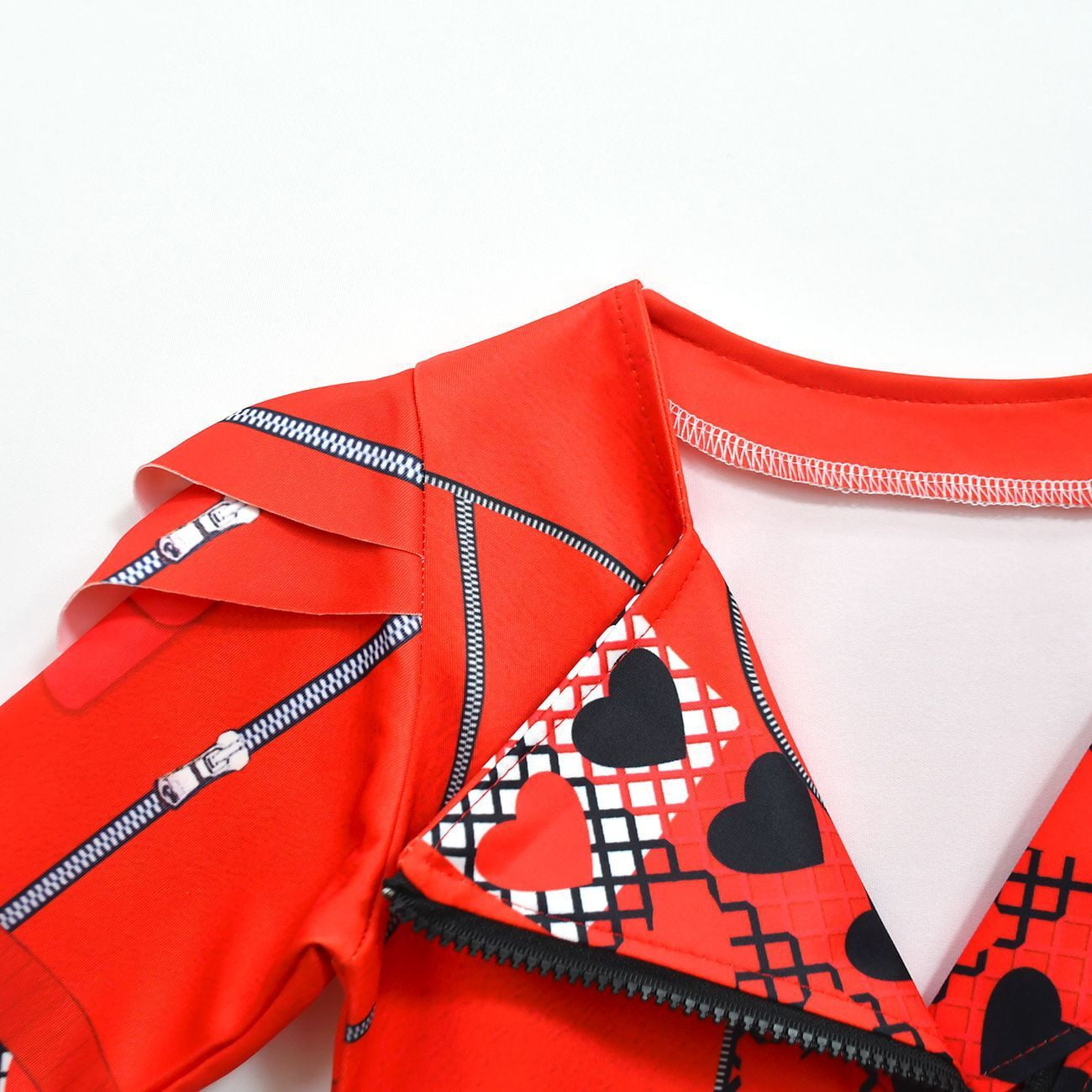 KAWELL Rise of Red Costume for Girls Zipper Jacket and Pants Red Halloween Dress Up 4-12 Years