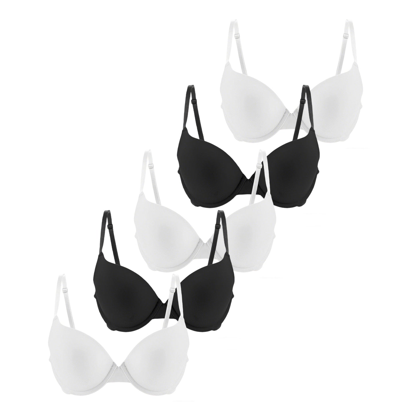 HuaAngel 3 Packs Teen Girls Bras Soft Breathable with Natural Lift T-Shirt Bras for Daily Wear Ages 12-20