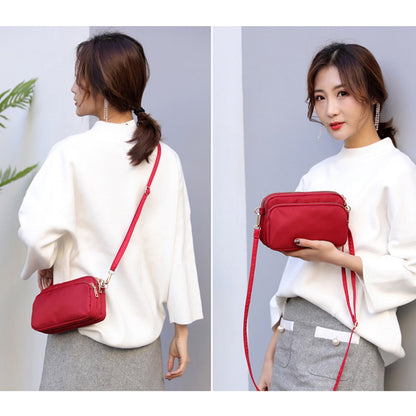 Small Crossbody Bag for Women Waterproof Shoulder Bag Casual Nylon Purse Handbag with Multi Pocket for Women Lady