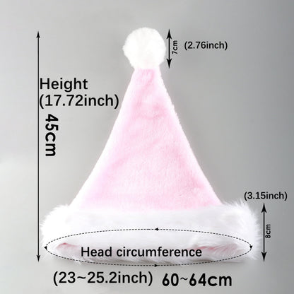 Christmas Hat, Santa Hats Multi-Piece Set for Adults Red/Green Velvet Comfort Extra Thicken New Year Festive Party Holiday Xmas Hat for Women and Men
