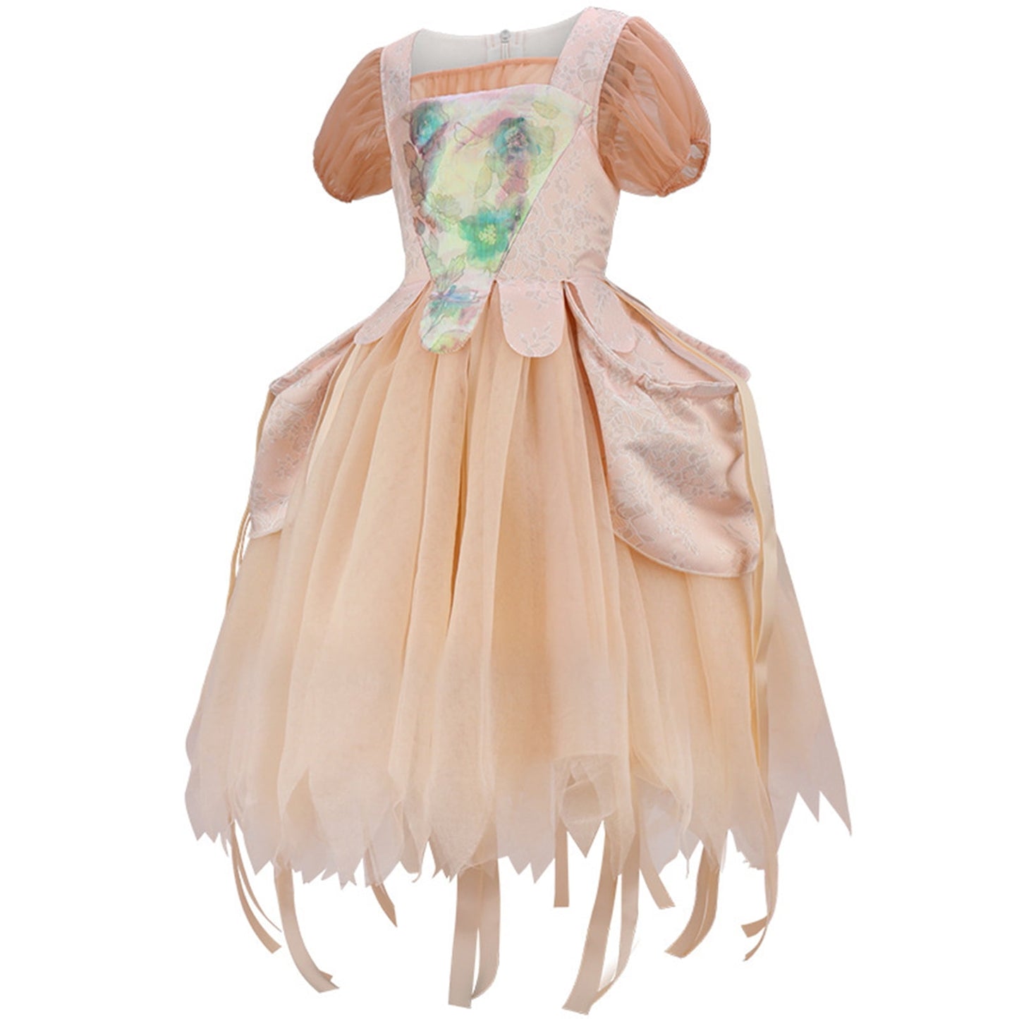 KAWELL Enid Costume Champagne Princess Dress Up, Kids Halloween Cosplay Party Outfit, Academy Uniform School Suits, Evening Gown for Girls 4-12 Years