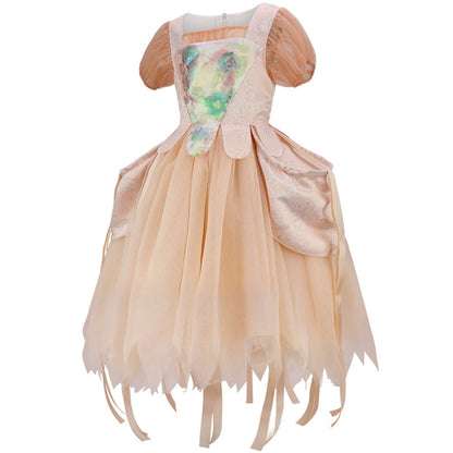 KAWELL Animation Costume Champagne Princess Dress Up, Kids Halloween Cosplay Party Outfit, Academy Uniform School Suits, Evening Gown for Girls 4-12 Years