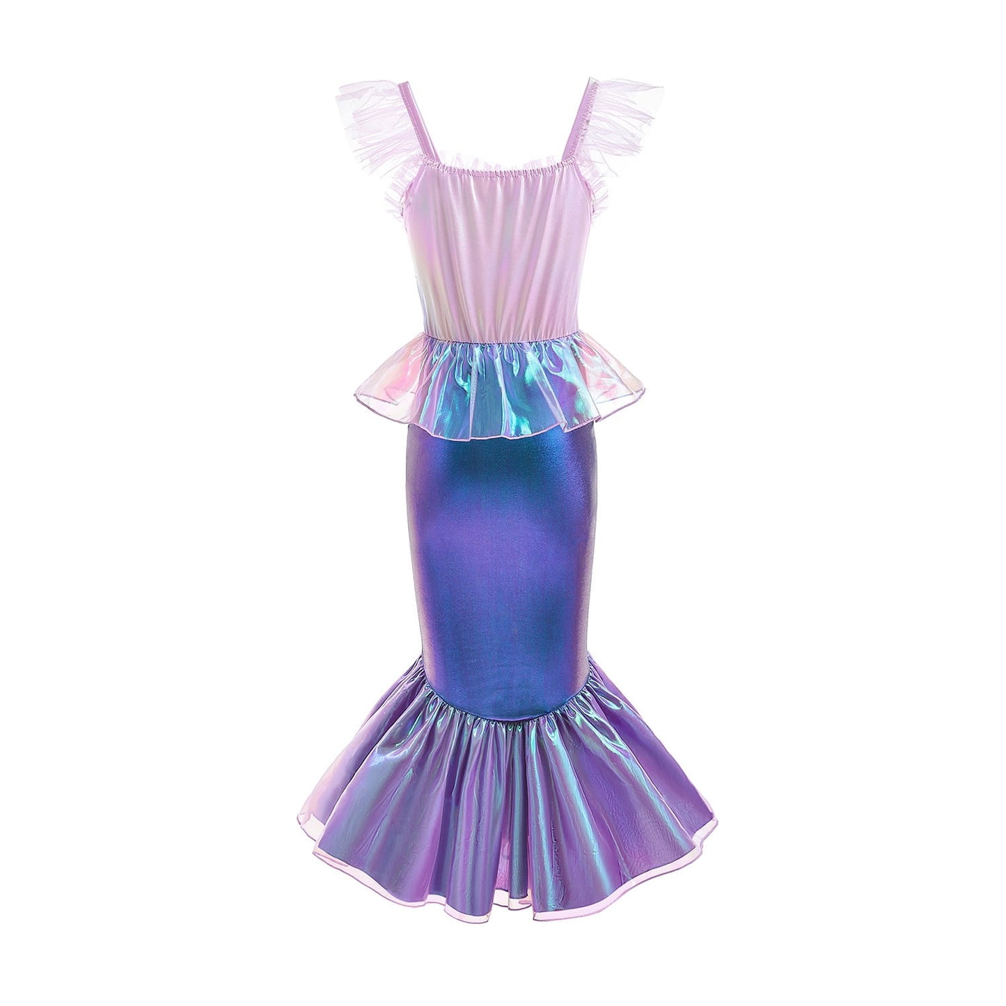 HAWEE Mermaid Dress for Girls - Mermaid Fancy Costume Halloween Princess Dresses for Girls 3-10 Birthday Gift