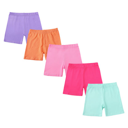 HuaAngel Girls Bike Shorts 7 Packs Breathable Stretch Athletic Shorts for Dance, Yoga, and Sports