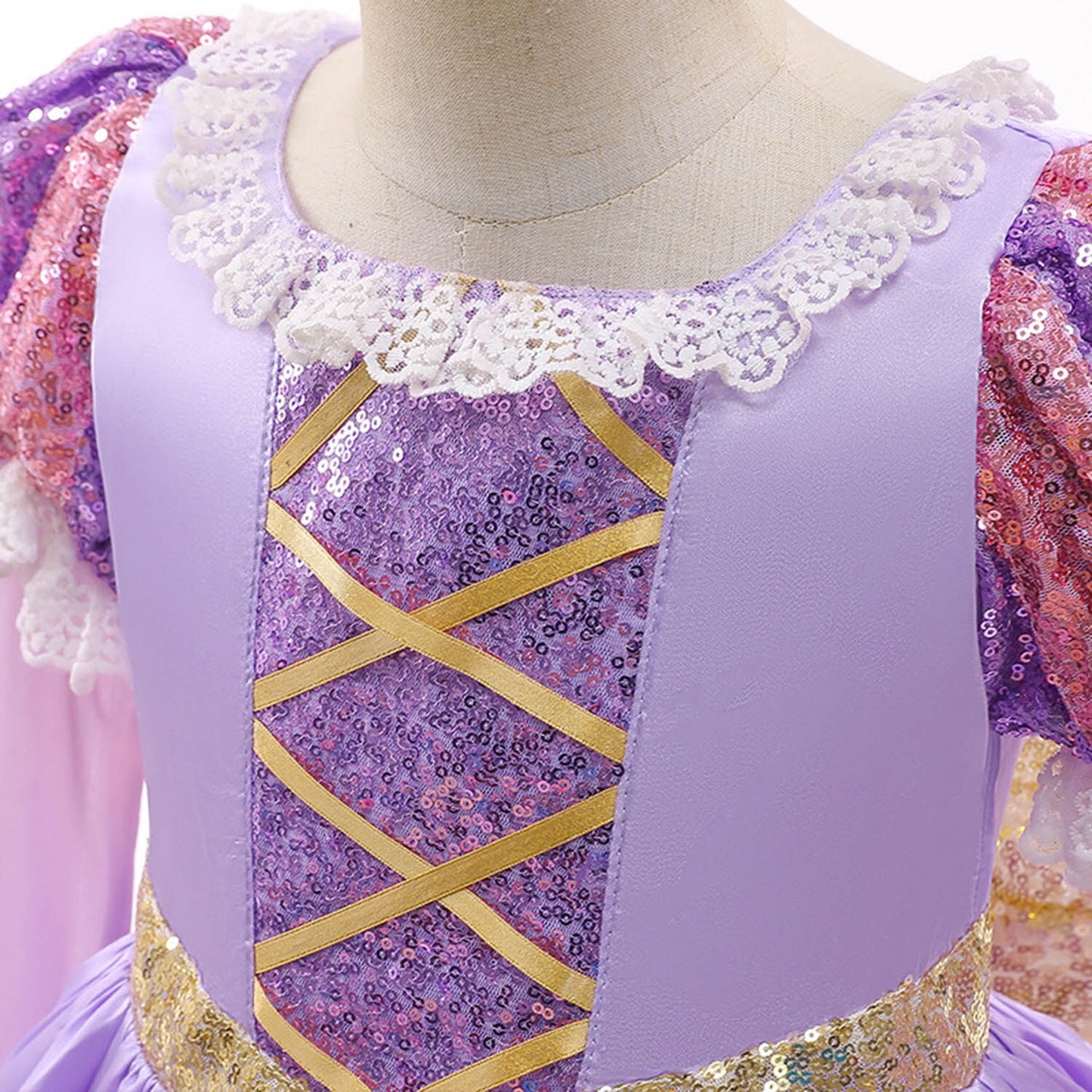 HAWEE Princess Costume for Girls Halloween Fancy Party Cosplay Dress Up Purple Princess Dress 2-10Y