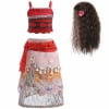 HAWEE Girls Ocean Princess Costume Crop Top Tassel Skirt Two-Piece Dress up Princess Adventure Costume for Christmas Halloween Theme Party