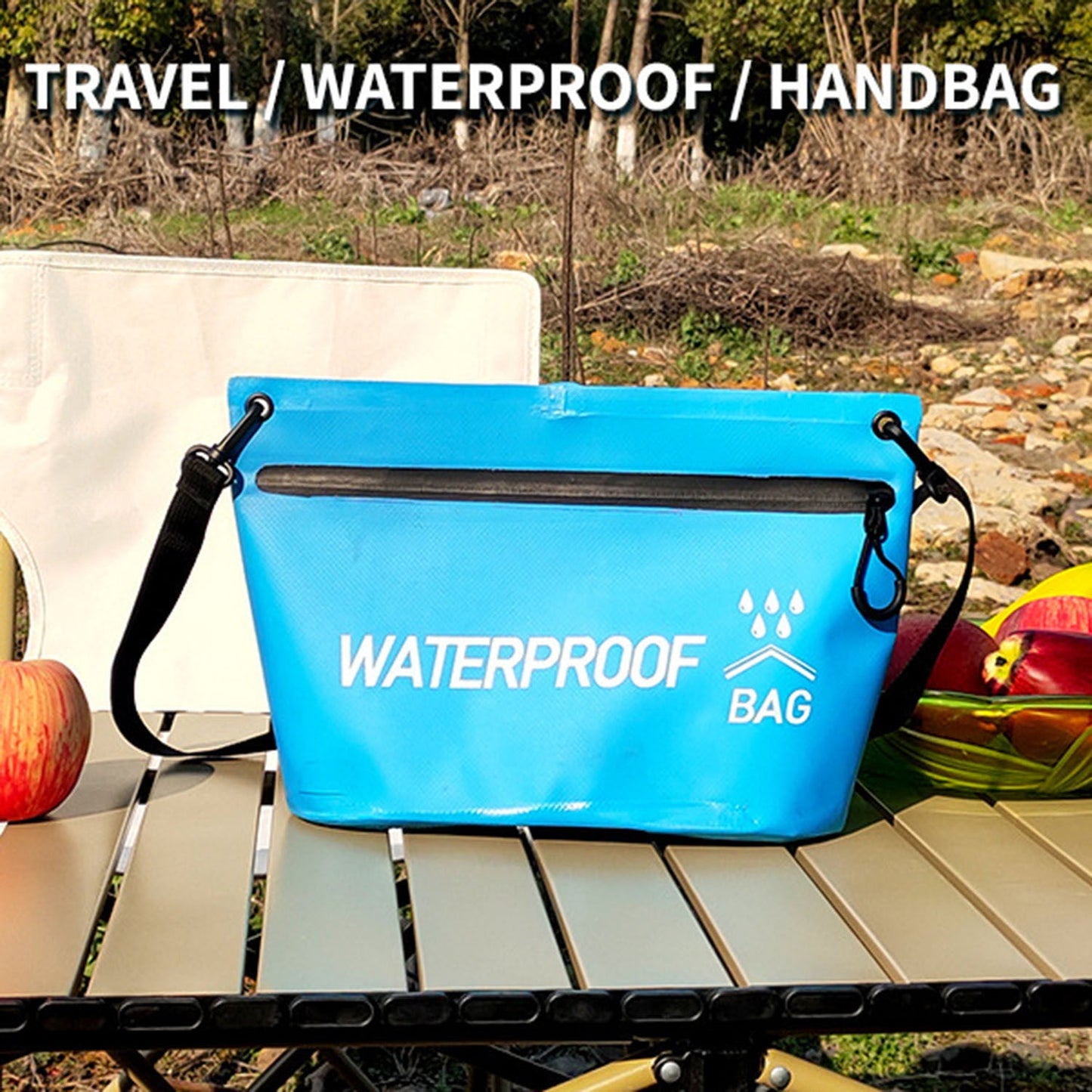 Waterterproof Zipper Pouch, Multi-Purpose Water-resistant Zipper Storage Bag Gear Bag for Outdoor Travel Beach Pool Fishing Dirty Clothes Wet Swimsuits.