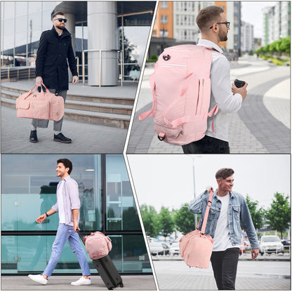 URSOFINE Sports Bag & Travel Bag Foldable, 30L Waterproof Gym Bag With Shoe Compartment For Women & Men, Hand Luggage Bag, Weekender Travelite For Gym Sports Training Bag Travel