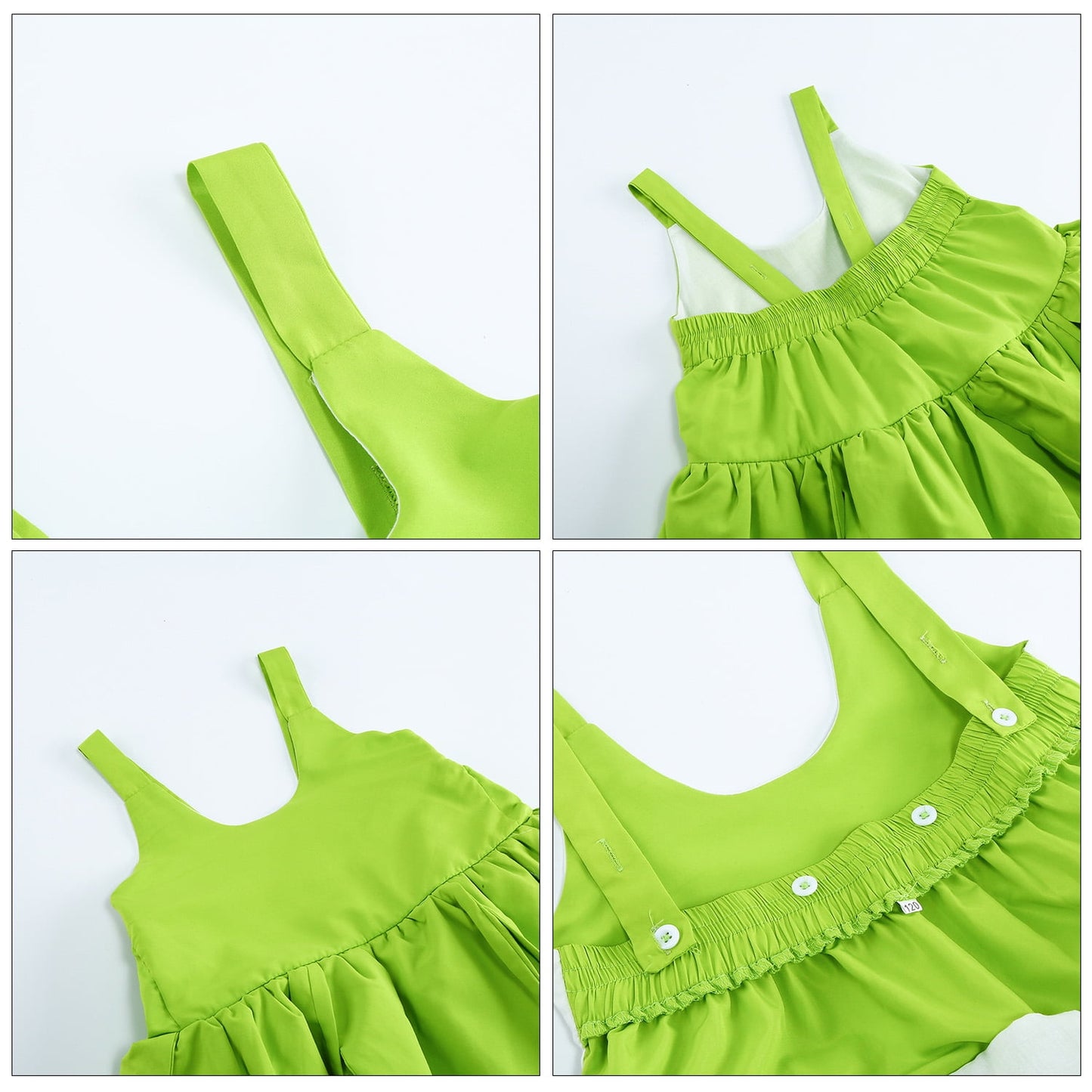 KAWELL Princess Green Fancy Fairy Costume for Girls Fancy Halloween Birthday Party Outfit Fairy Dress with Accessories
