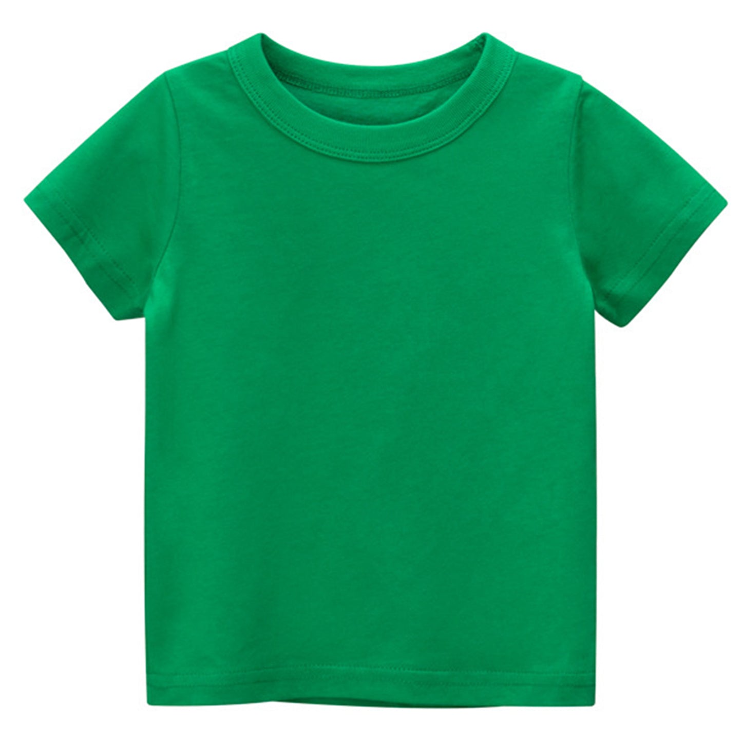CHOYURME CHONYURM 7 Pack Toddler Boys Solid Short-Sleeve Tee Shirts 100% Cotton Crew Neck T-Shirt for Boys Girls Size 2-7T