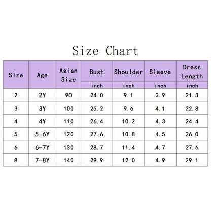 LOEL Little Girls Princess Fancy Dress Short Sleeve Purple Tulle Casual Dress Wedding Party Dresses 2-9Y