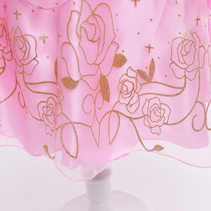 HAWEE Princess Dress up Birthday Party Fairy Pink Costume for Toddler/Little Girls
