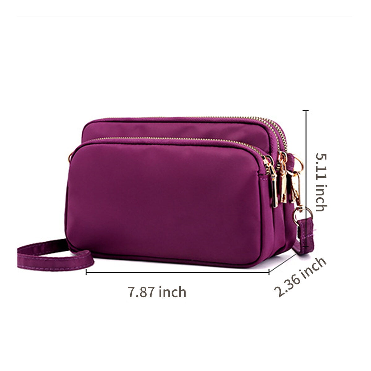 Small Crossbody Bag for Women Waterproof Shoulder Bag Casual Nylon Purse Handbag with Multi Pocket for Women Lady
