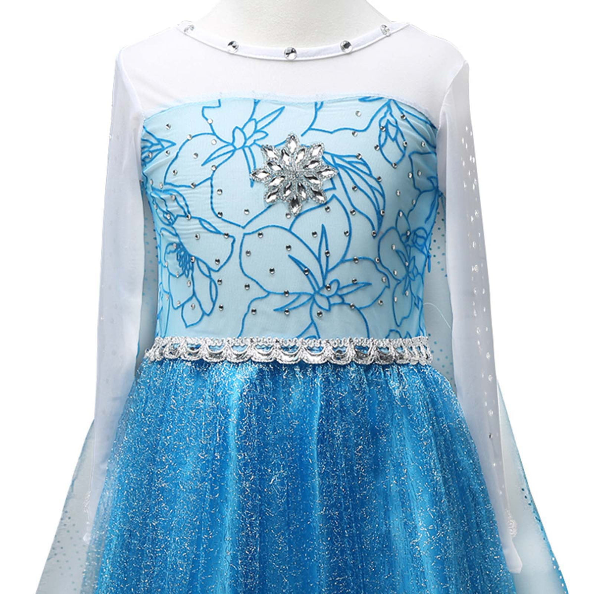 LOEL Girl's Princess Dress Blue Fairy Dress Christmas Birthday Dress Up